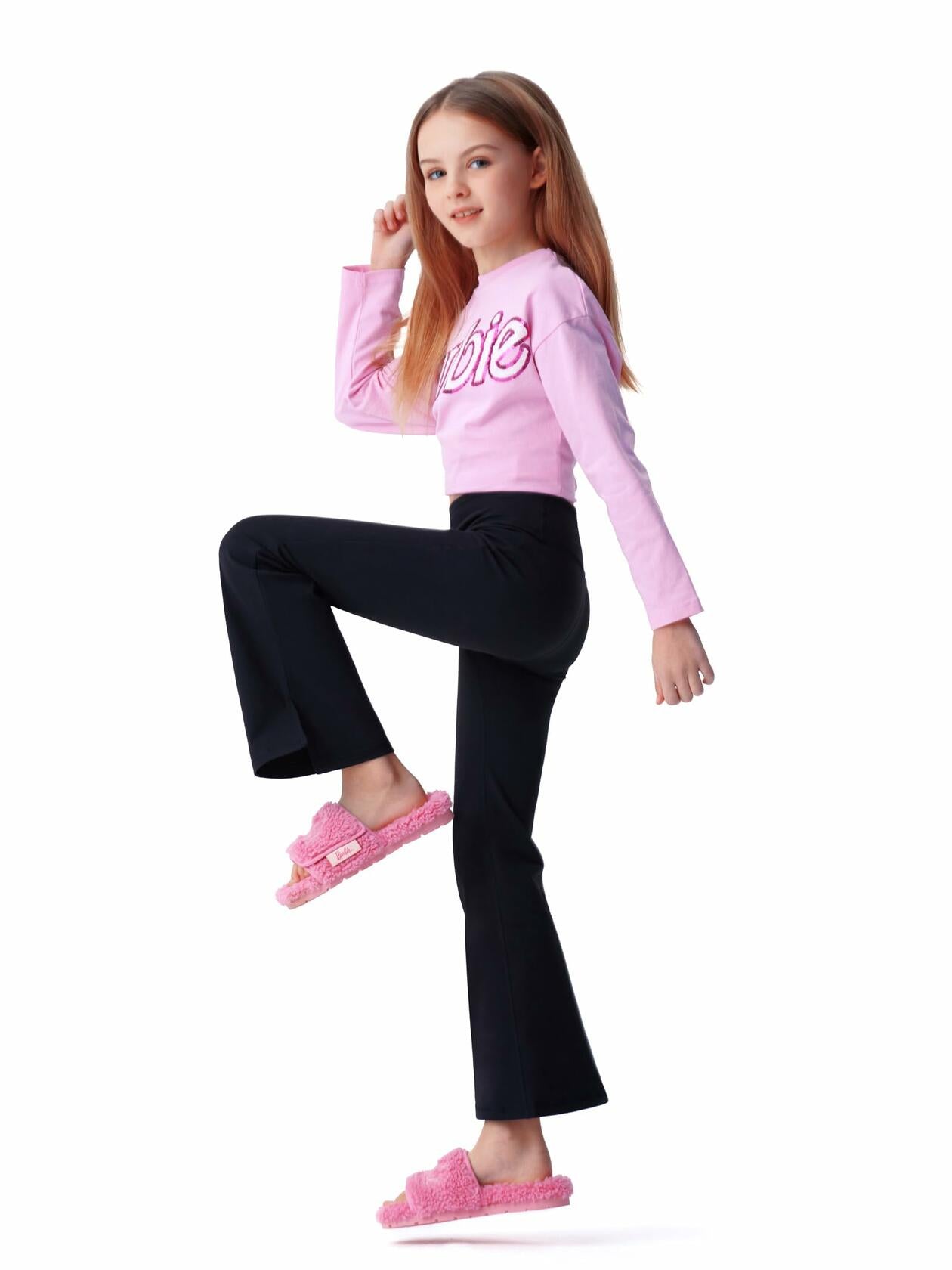 all about pants Kids Activewear Leggings Super Soft Black Flare Yoga Pants US 8