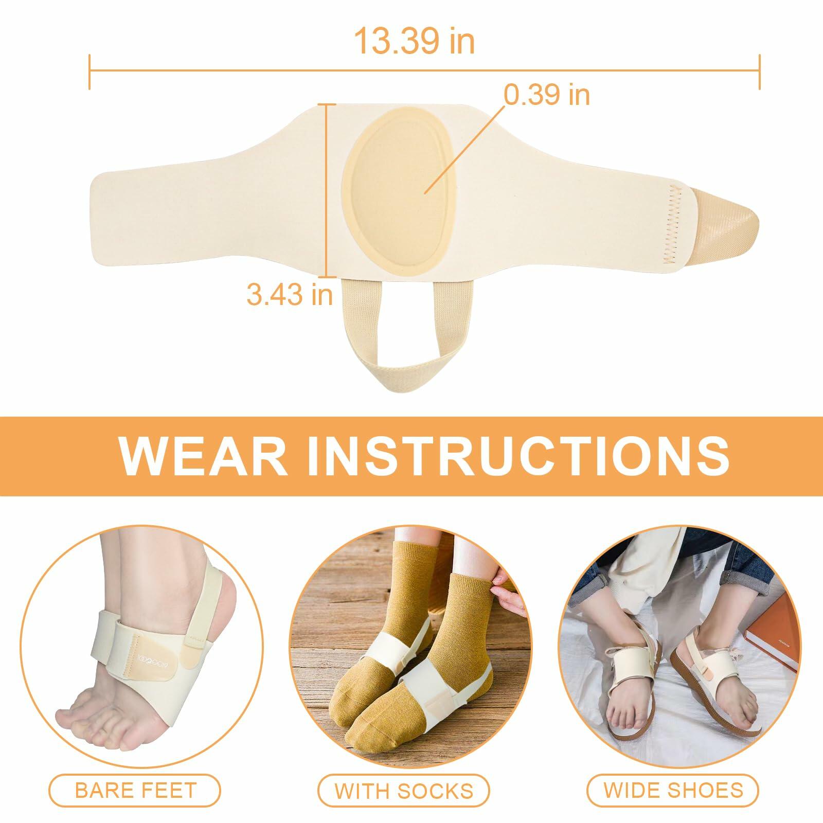 BIGGCOOL Arch Support Bands Adjustable for Flat Feet Pain Relief Compression