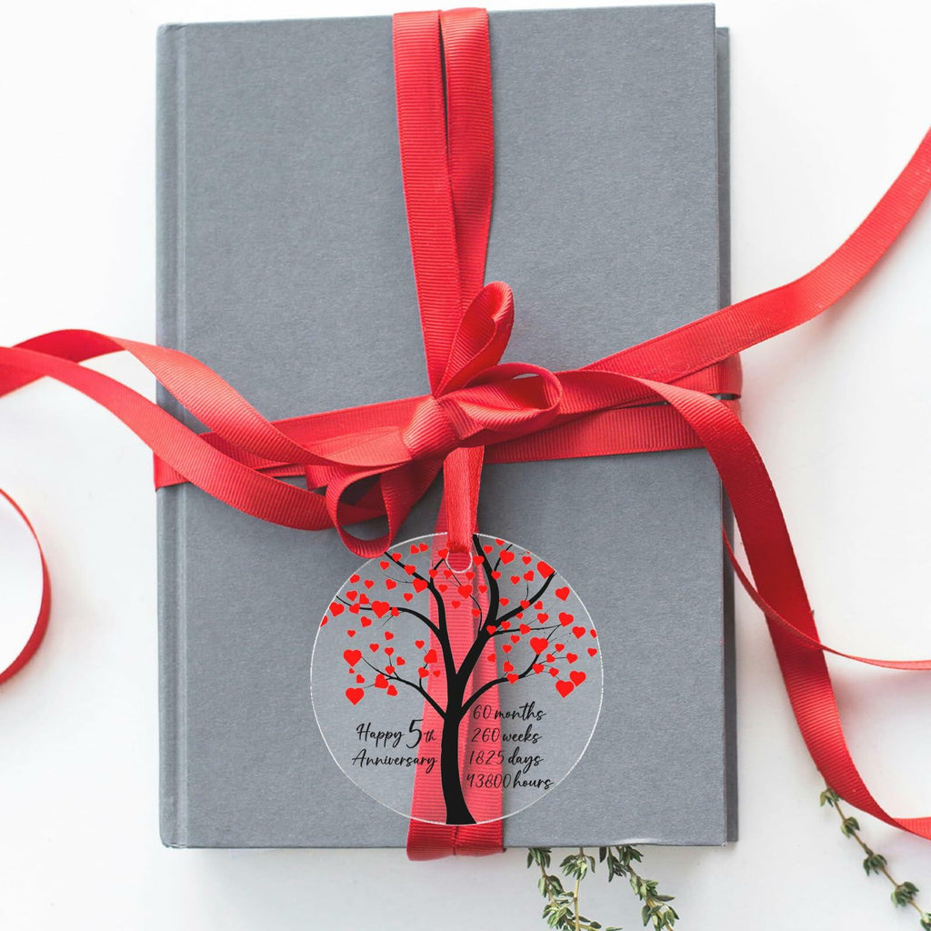Fipsieneml 5th Anniversary Acrylic Ornament 5 Year Couples HL-AC-12