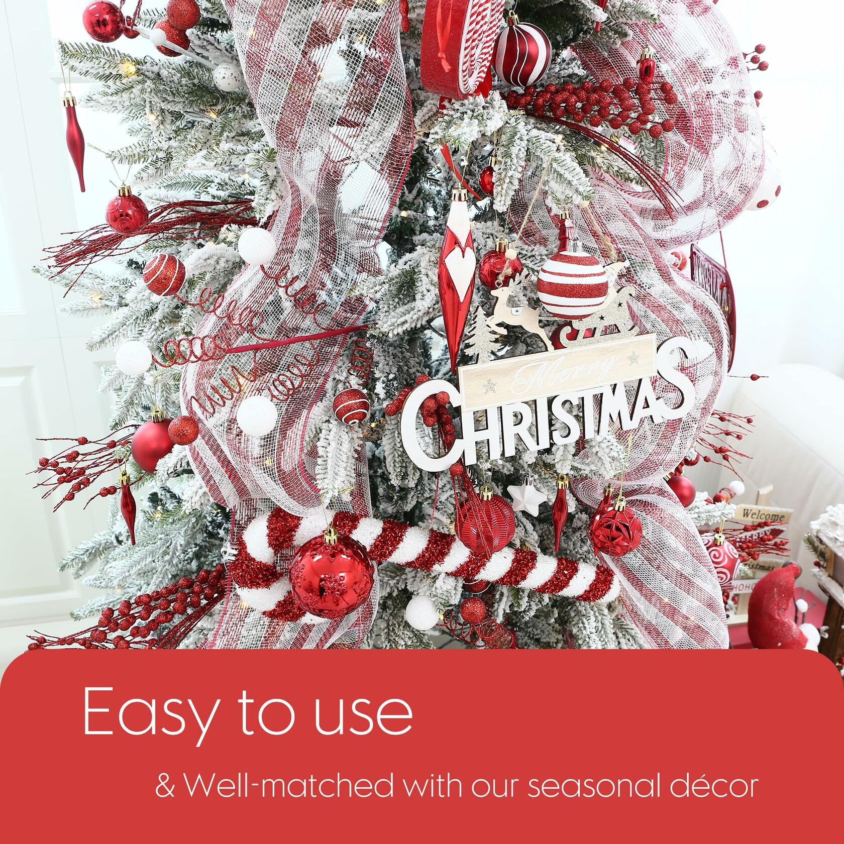 Sea Team Christmas Tree Branches Ornaments Twigs 15-Inch Champagne White 6-Pack