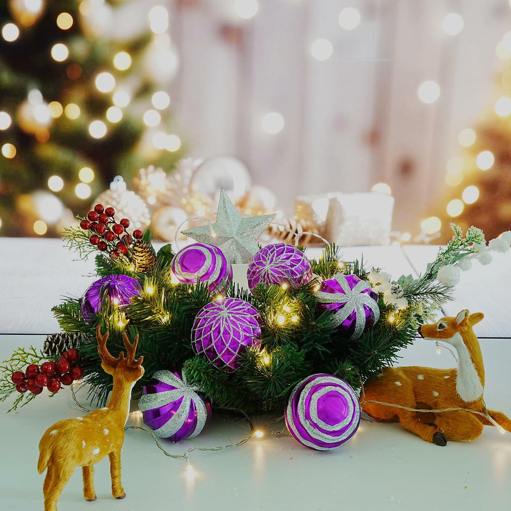 [Like New] Dohance Christmas Ornaments Set 9ct Tree Decoration Balls Holiday Decor