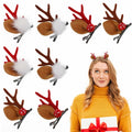 Beaupretty Christmas Deer Antler Hair Clips 4 Pairs Holiday Barrettes