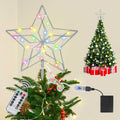 [Like New] Christmas Tree Topper 50 LED Light Silver Star Remote Control Xmas Decor