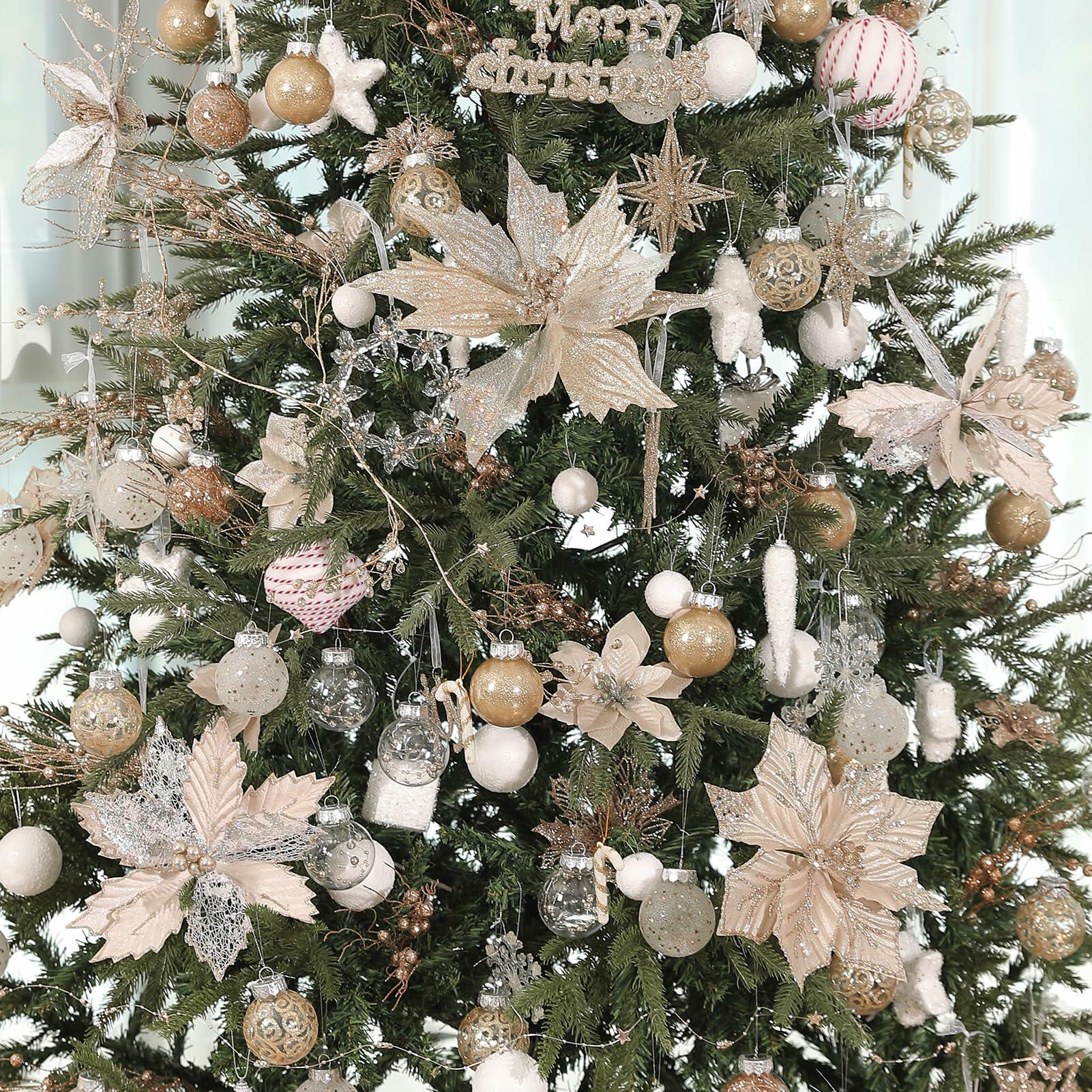 [Like New] YYHUAWU Christmas Ball Ornaments Hanging Tree Decorations Set Xmas Decor