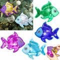 Suzile Christmas Fishing Ornaments 4 Pc Large Glitter Fish Coastal Blue