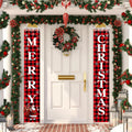 Leuceiy Christmas Banner Santa Snow Outdoor Yard Porch Sign Decoration