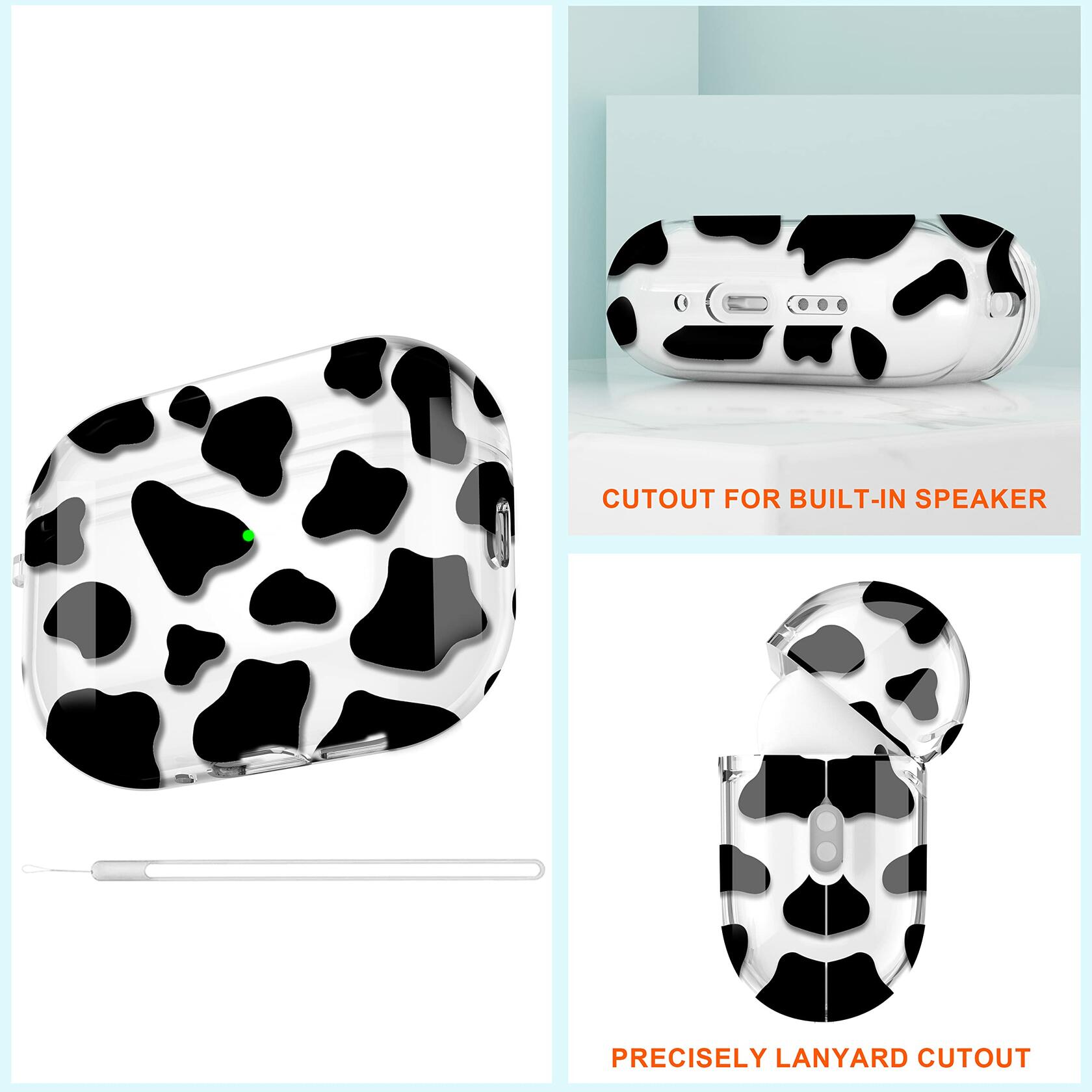 Maxjoy AirPods Pro Case 1st/2nd Gen Safety Lock Keychain Floral Cover