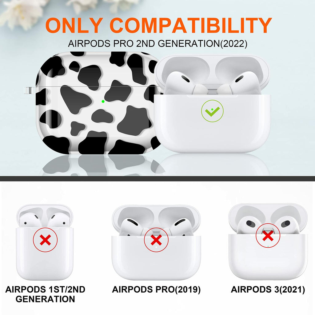 Maxjoy AirPods Pro Case 1st/2nd Gen Safety Lock Keychain Floral Cover