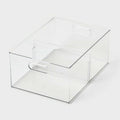 Brightroom All Purpose Clear Storage Bin Large with Adjustable Divider