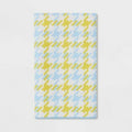 Room Essentials Waffle Houndstooth Hand Towel Green/Blue Pack of 12