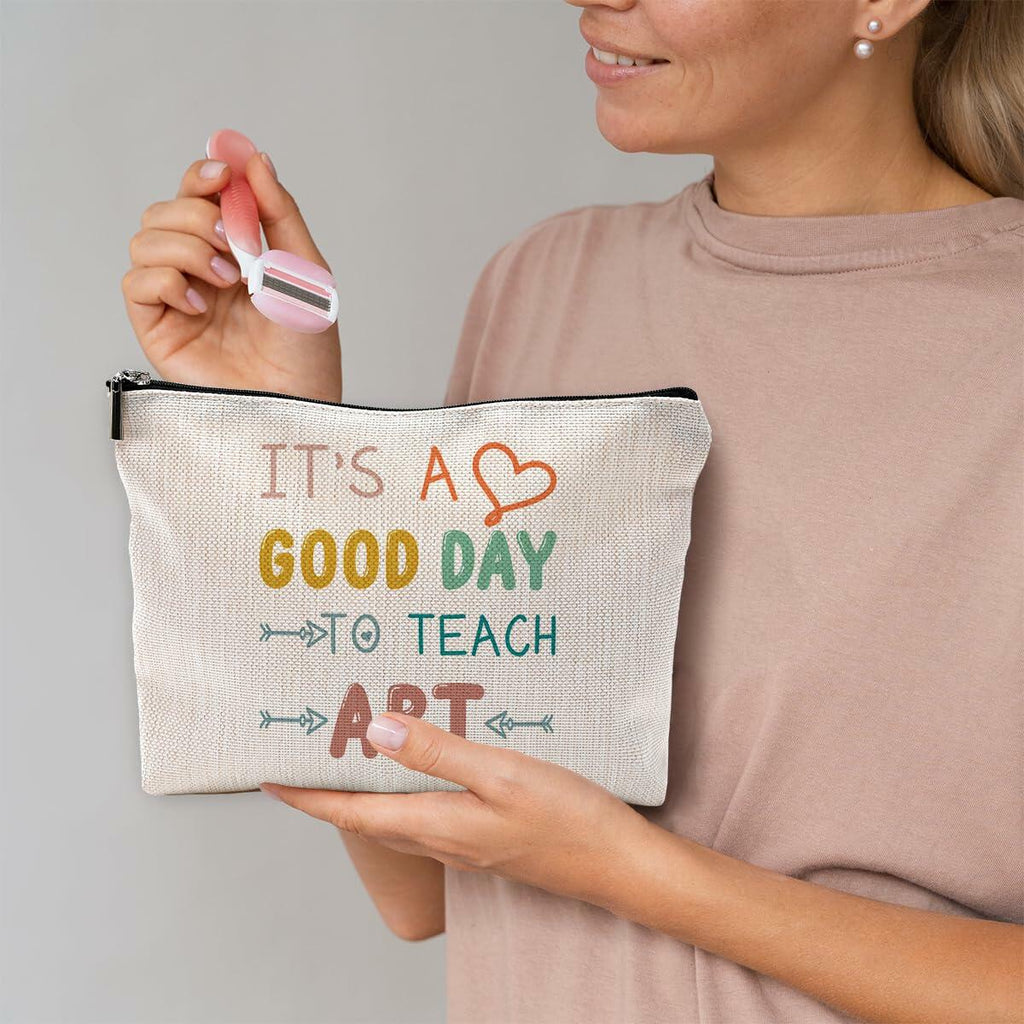 NEGIGA Physics Teacher Makeup Bag Travel Cosmetic Pouch Zipper Case