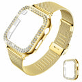 DABAOZA Apple Watch Band Crystal Rhinestone Case Mesh Strap 38mm Starlight