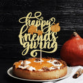 AROKIPPRY Gold Glitter Pumpkin Cake Topper Autumn Fall Maple Leaves Party