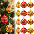 Vercraft 12 Pcs Christmas Tree Balls Ornaments Red Gold Hanging Decor