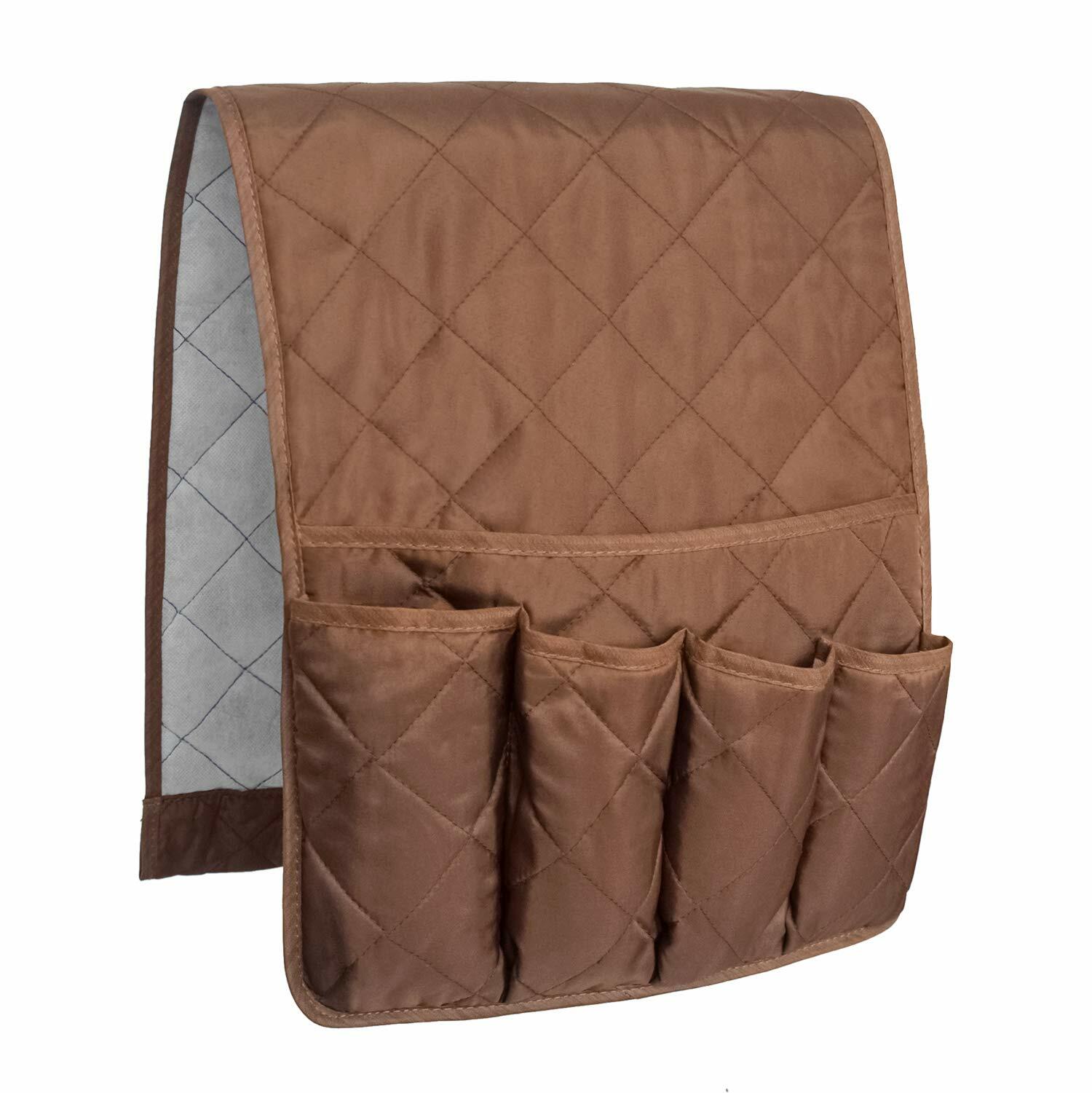 MDSTOP Remote Control Holder 5 Pockets Sofa Couch Armrest Organizer