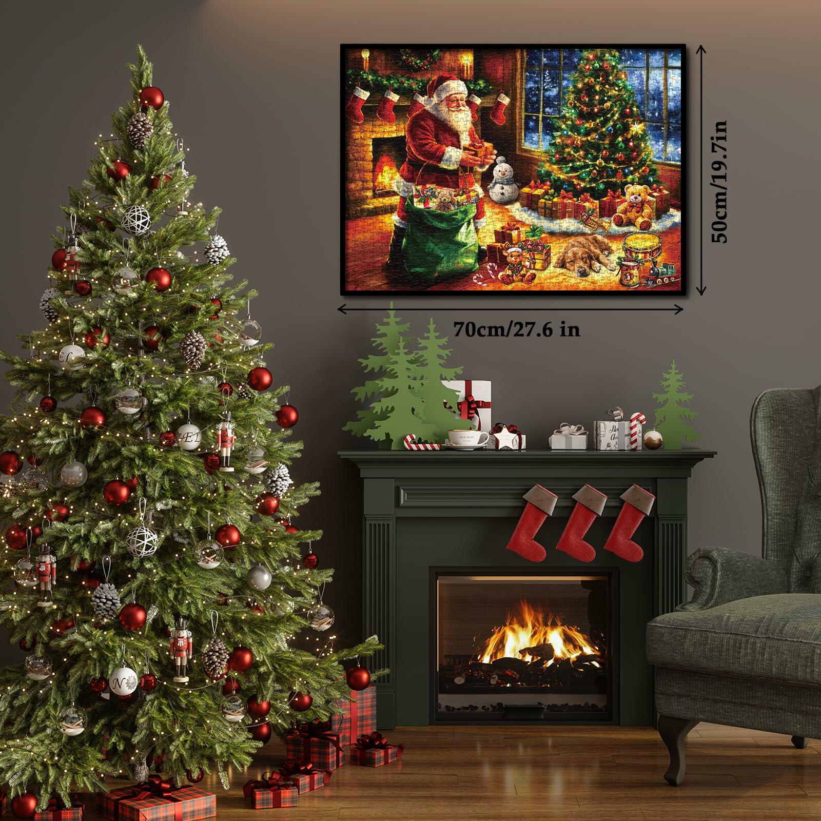 Vintage Santa Claus 1000 Piece Jigsaw Puzzle Christmas Art Winter Holiday