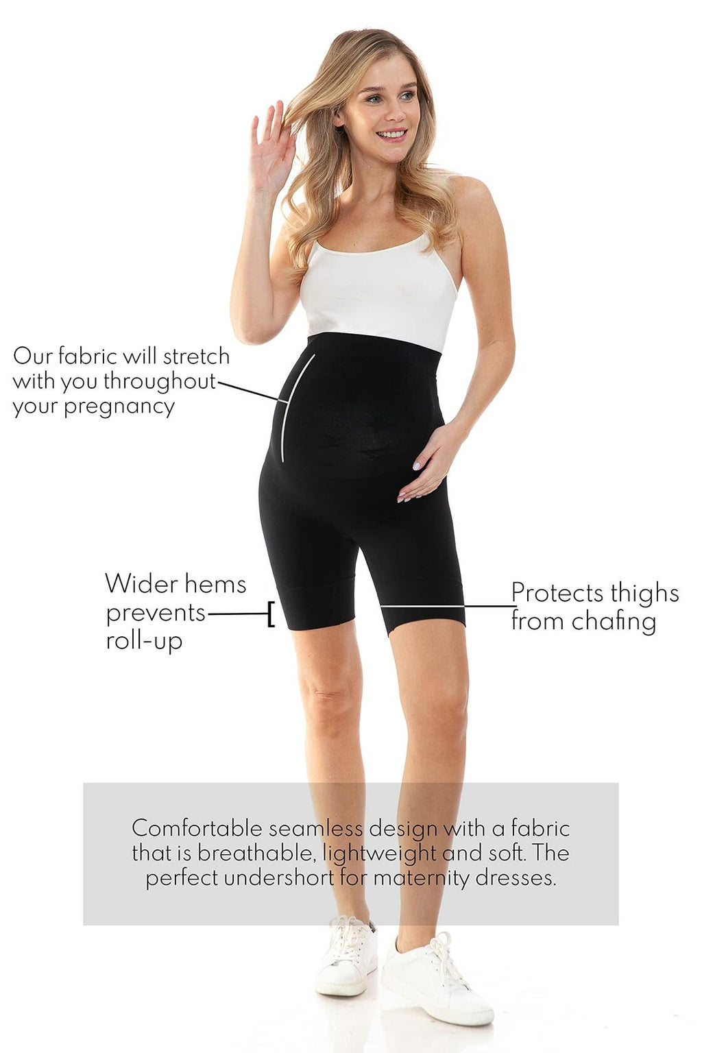 Leggings Depot Women's Maternity Shapewear Pregnancy Underwear Black Size M