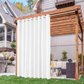 Deconovo Solid Grommet Waterproof Outdoor Curtains Patio 105x96 Green