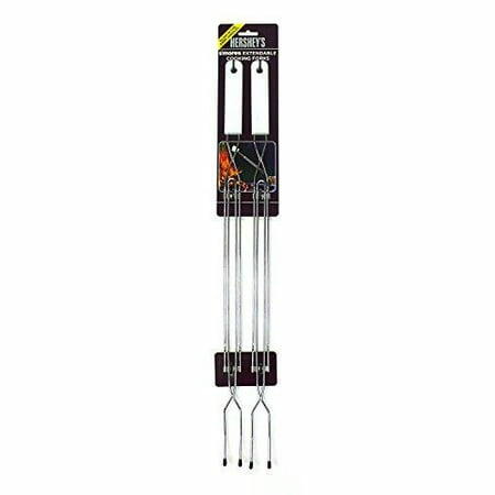 Room Essentials Stainless Steel Extension Forks 2pk Black Polypropylene Handle