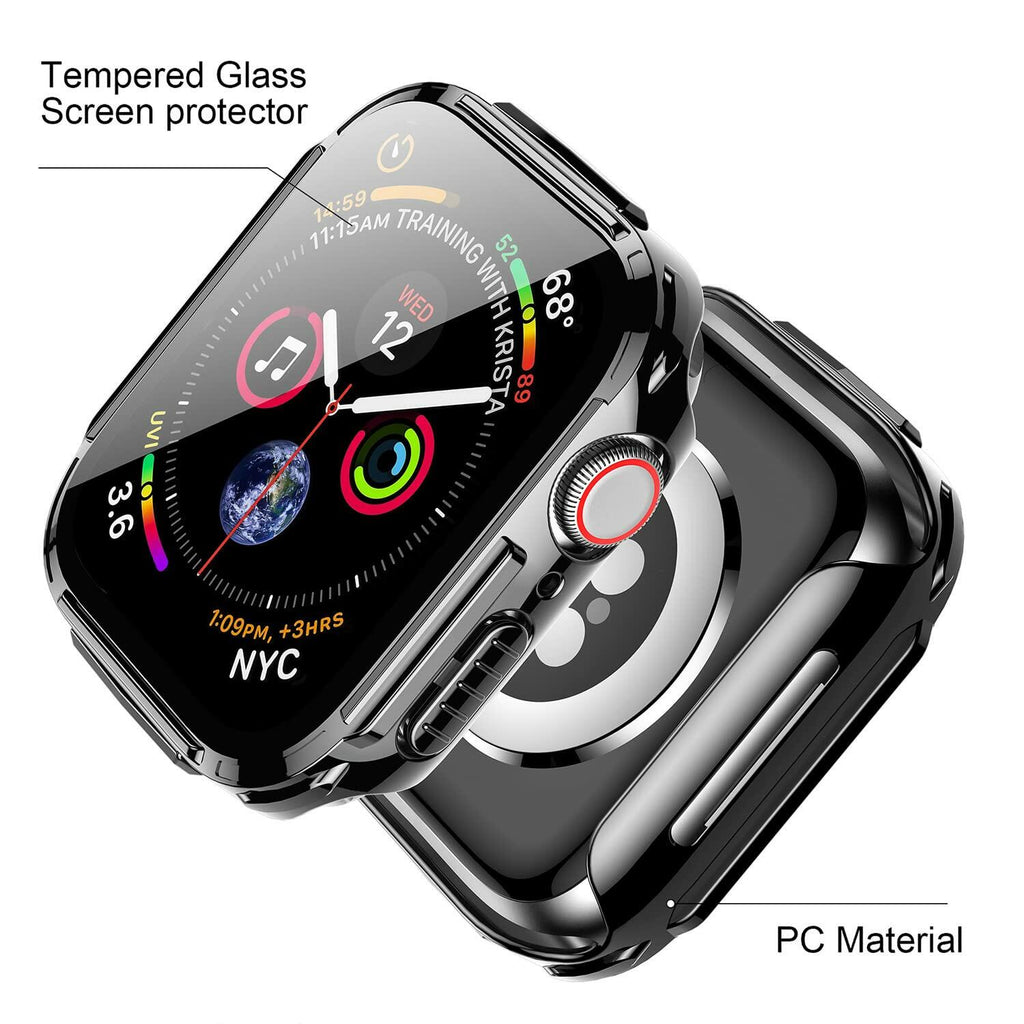 Mesime Rugged Case Apple Watch Series 8 7 41mm Grey with Tempered Glass