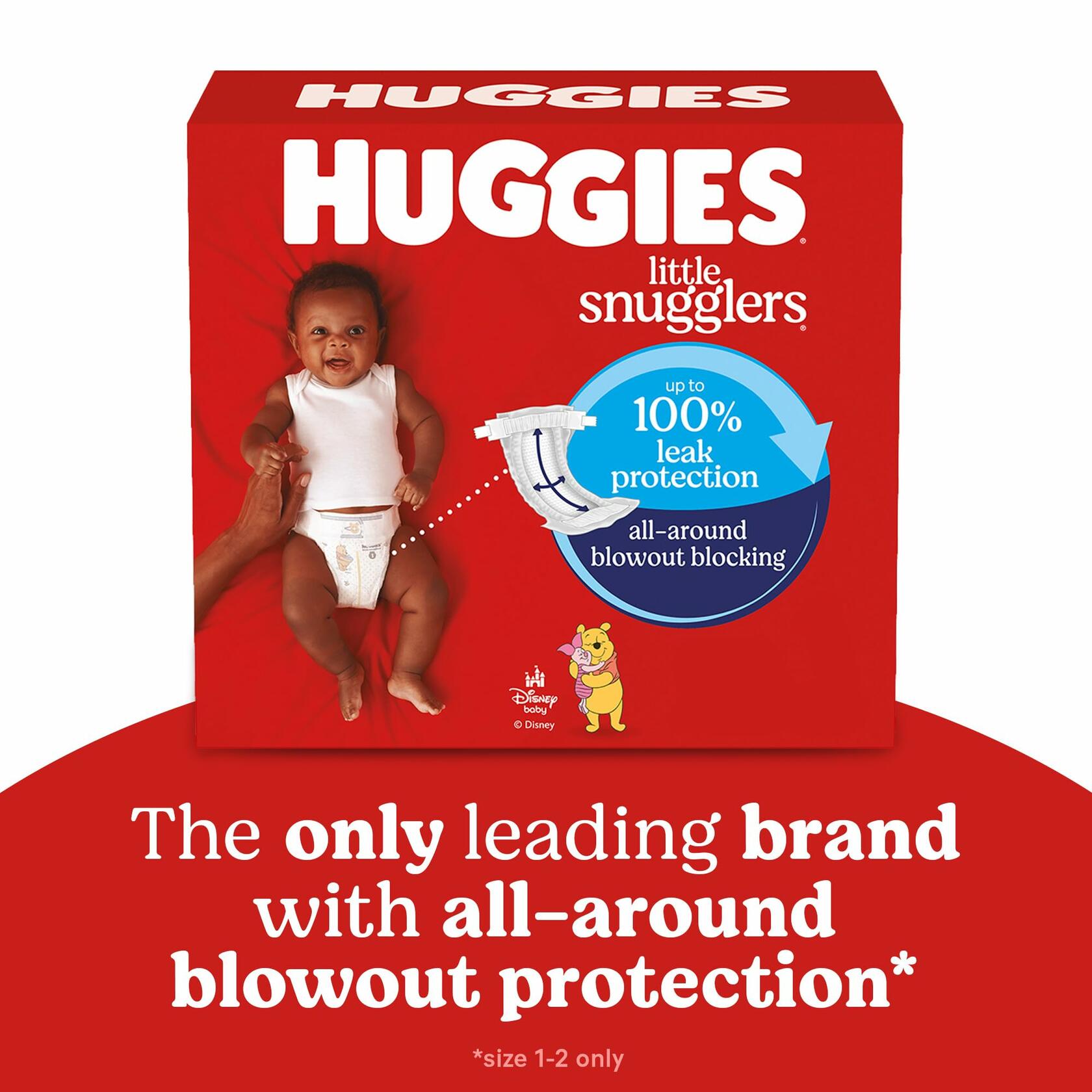 Huggies Little Snugglers Baby Diapers White 32 Count Size 1