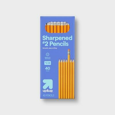 [Like New] Up&up 40ct #2 Wood Pencils Sharpened Yellow 2.05mm Point