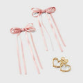 A New Day™ Heart Hair Claw Clip & Bow Set Pink Gold 3pc Casual