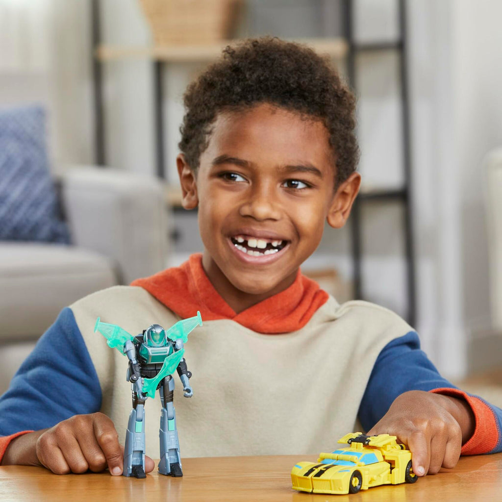 Transformers EarthSpark Cyber-Combiner Bumblebee & Mo Malto Robot Figures