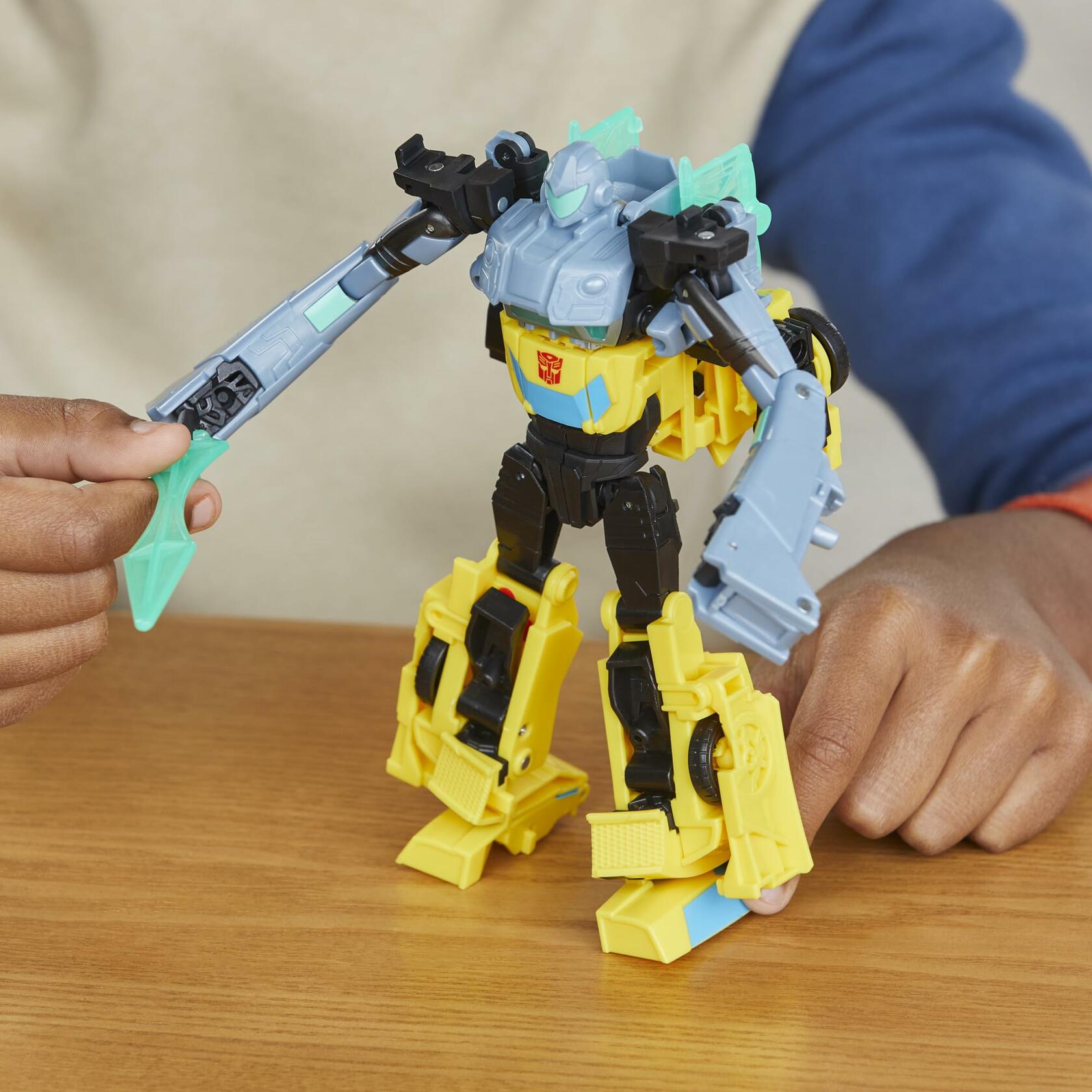 Transformers EarthSpark Cyber-Combiner Bumblebee & Mo Malto Robot Figures