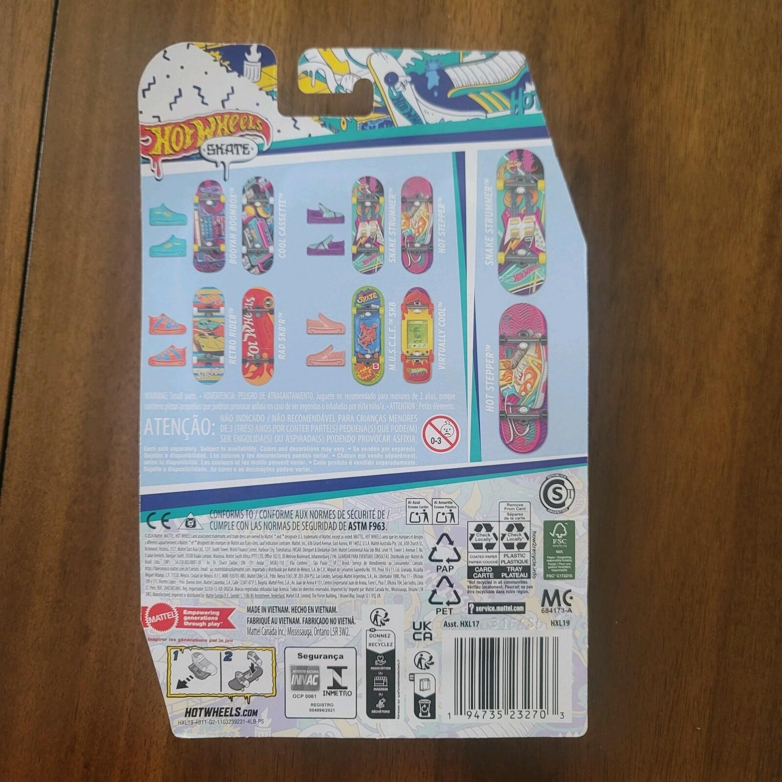 Hot Wheels Skate Snake Strummer & Hot Stepper Skateboard Tony Hawk Model