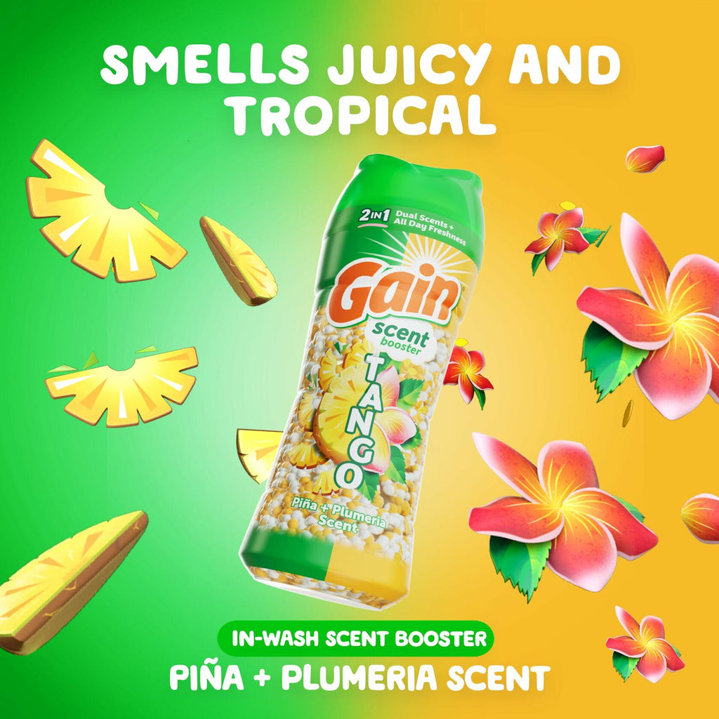 Gain Tango 2-in-1 Laundry Scent Booster Beads Piña Plumeria Scent 21.1oz