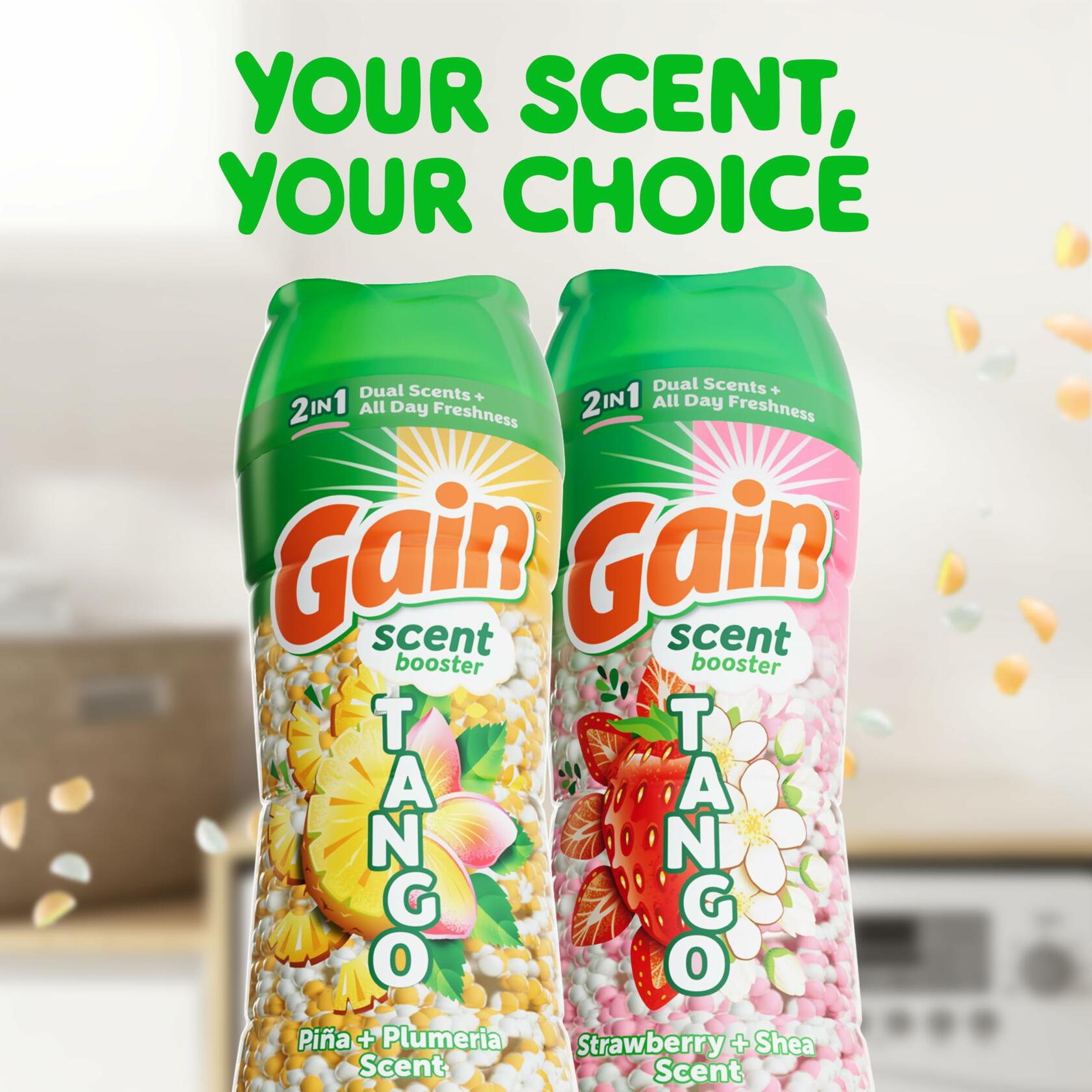 Gain Tango 2-in-1 Laundry Scent Booster Beads Piña Plumeria Scent 21.1oz