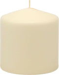 [Like New] 6 Pack Ivory Wax Pillar Candles 3x3 Inch 18 Hour Unscented Traditional Wedding