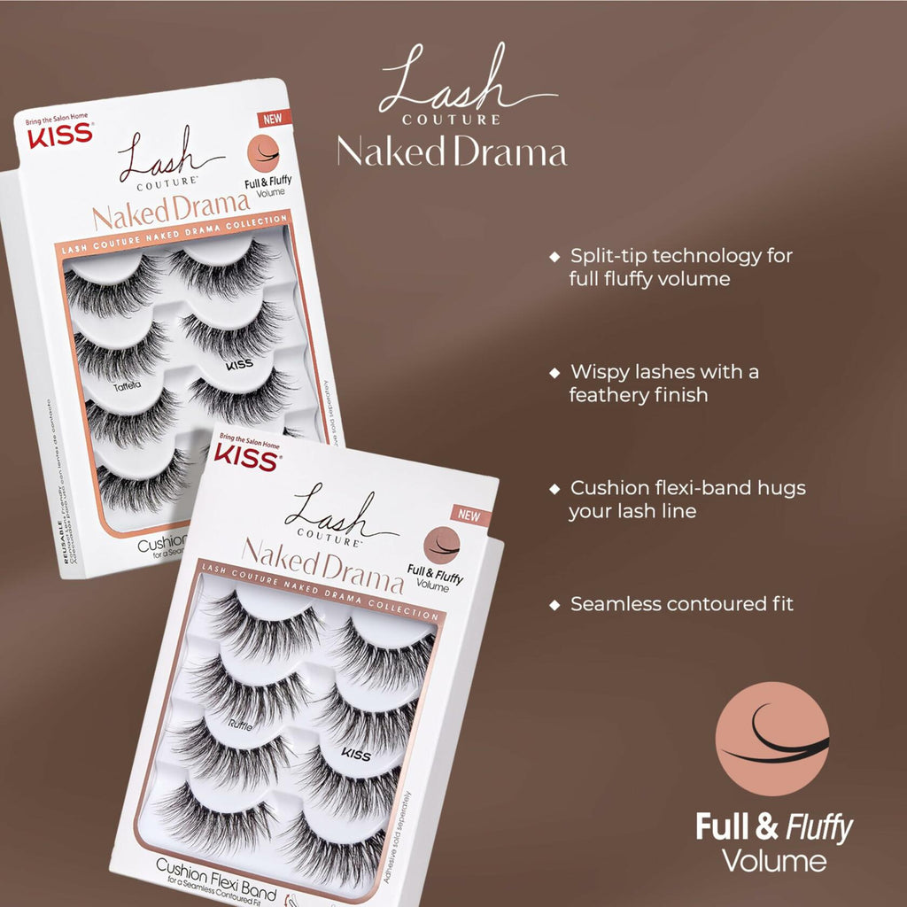 KISS Lash Couture Naked Drama False Eyelashes Cruise 16mm 4 Pairs