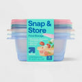 Up&up Rectangle Food Storage Container 8oz 3pk Multicolor Plastic