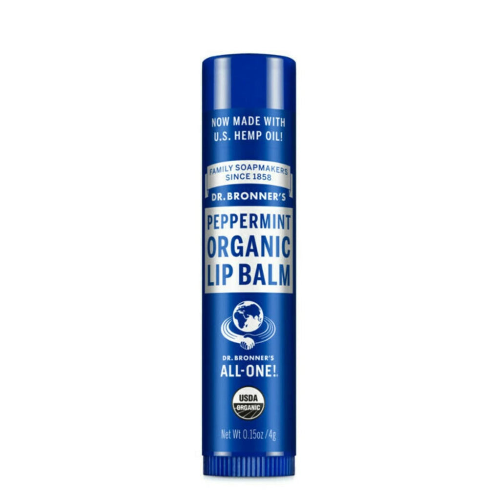 Dr. Bronner's Organic Peppermint Lip Balm 0.15 oz