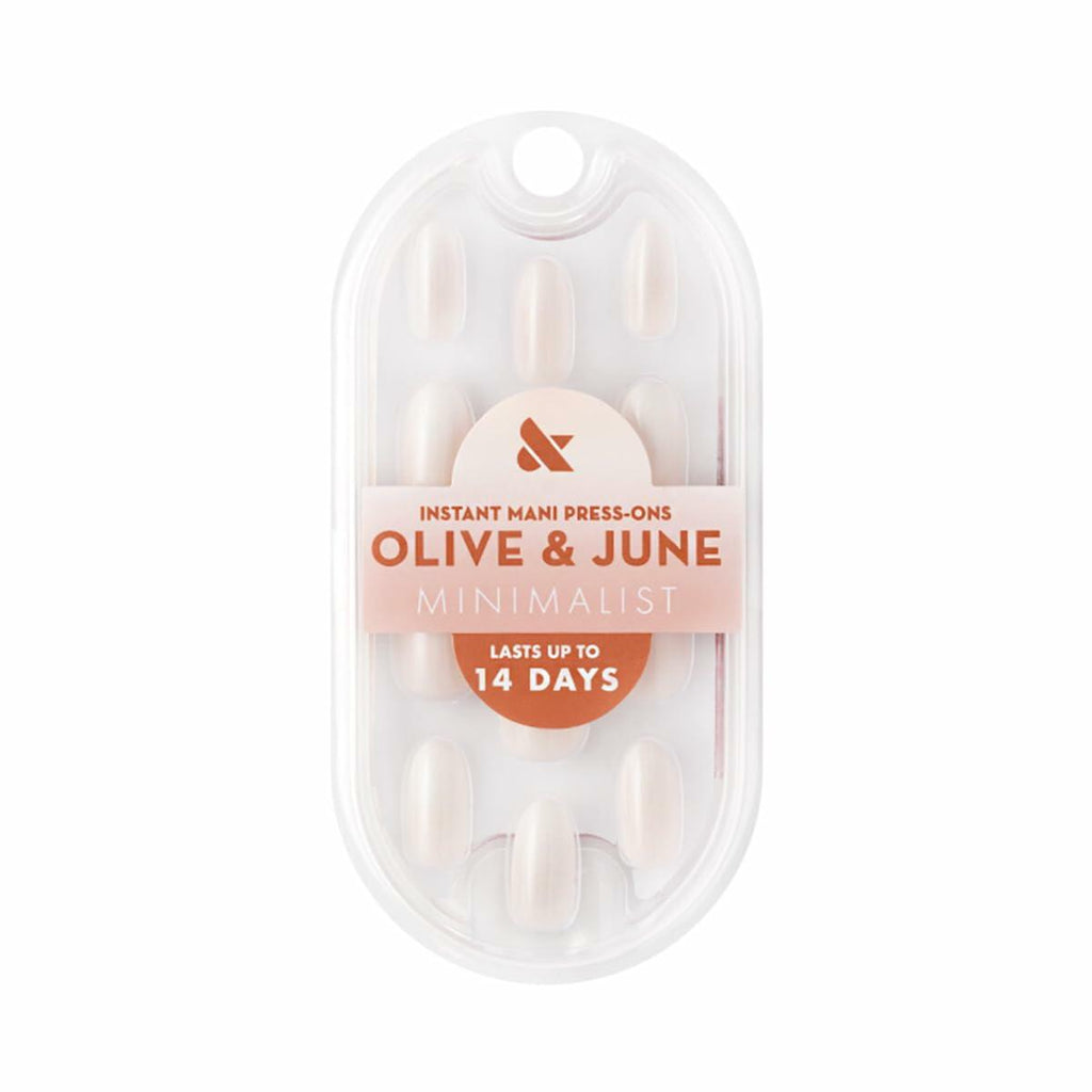 Olive & June Press-On Nails Medium Oval 42ct Pure White Syrup Gradient