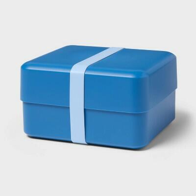 [Like New] Sun Squad™ Bento Box Blue Plastic 7in x 4in 2 Compartments