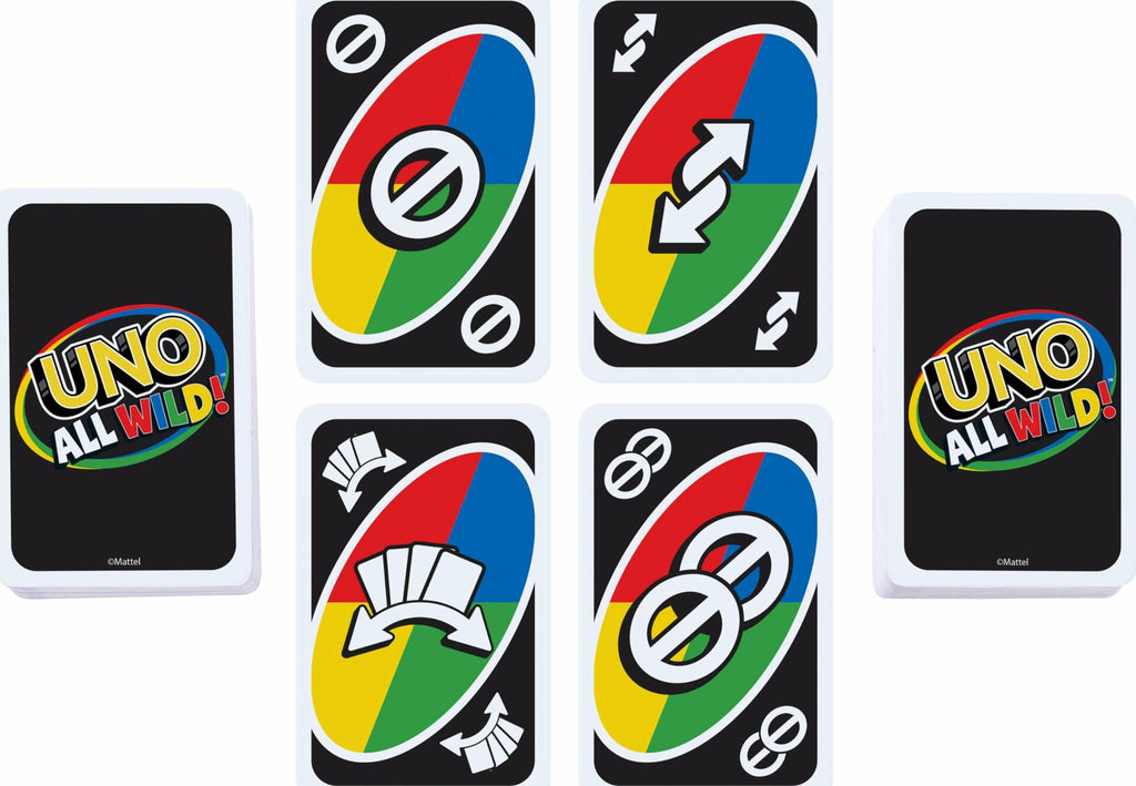 Mattel UNO All Wild Card Game 112 Cards Family Game Night Ages 7+