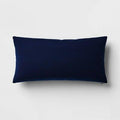 Threshold Outdoor Decorative Velvet Pillow Cover Navy Blue 12x24