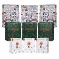 HSMOK Christmas Gift Bags Bundle Snowflakes Snowman Tree Santa Claus Set 1