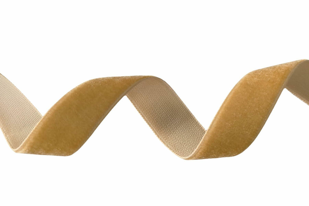 Abbaoww Khaki Velvet Ribbon 5/8 Inch Single Face 25 Yards Craft DIY