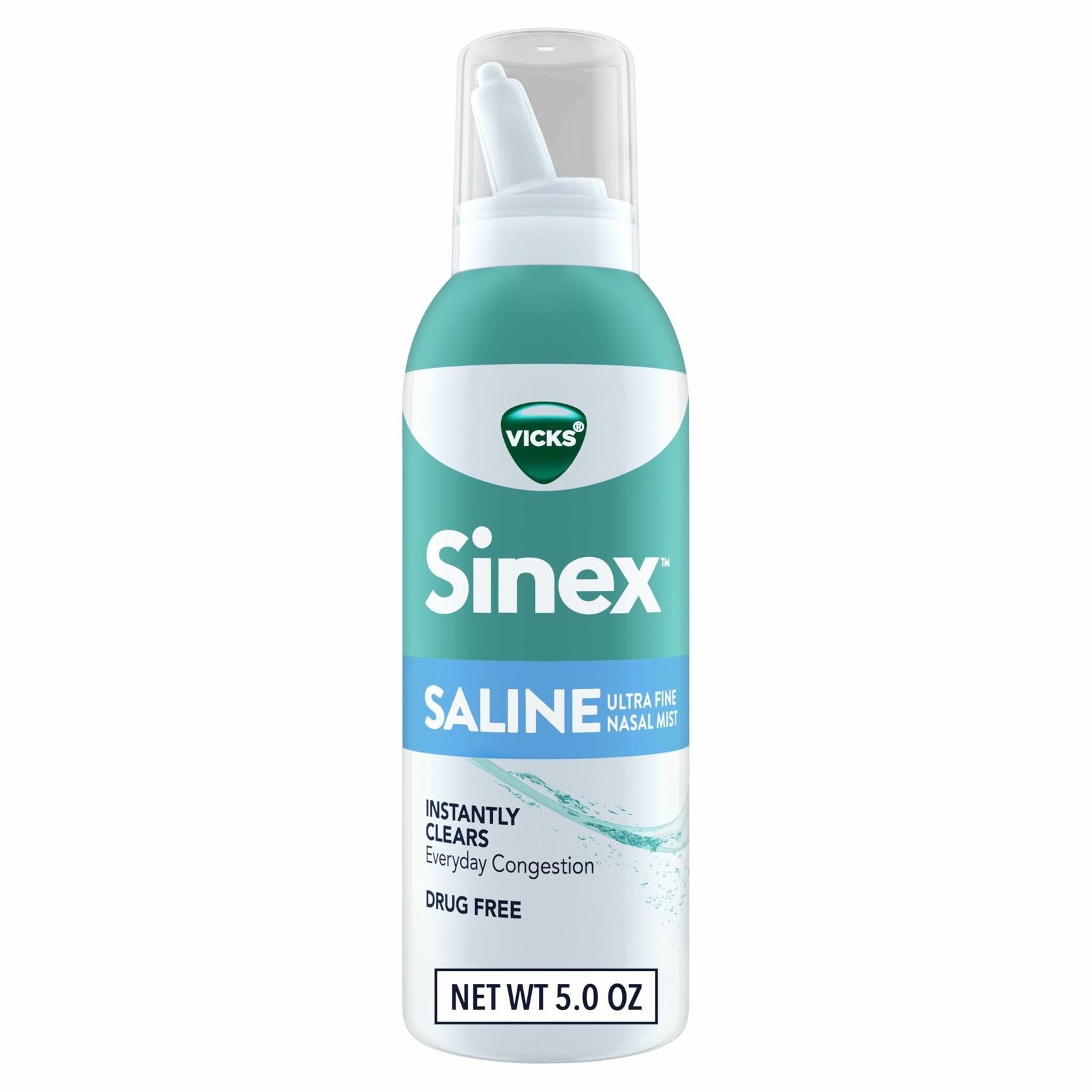 BestBy10/28 Vicks Sinex Saline Nasal Spray Drug Free Ultra Fine Mist 5oz