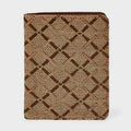 A New Day Passport Case Brown Plaid Jacquard Knit Recycled Polyester