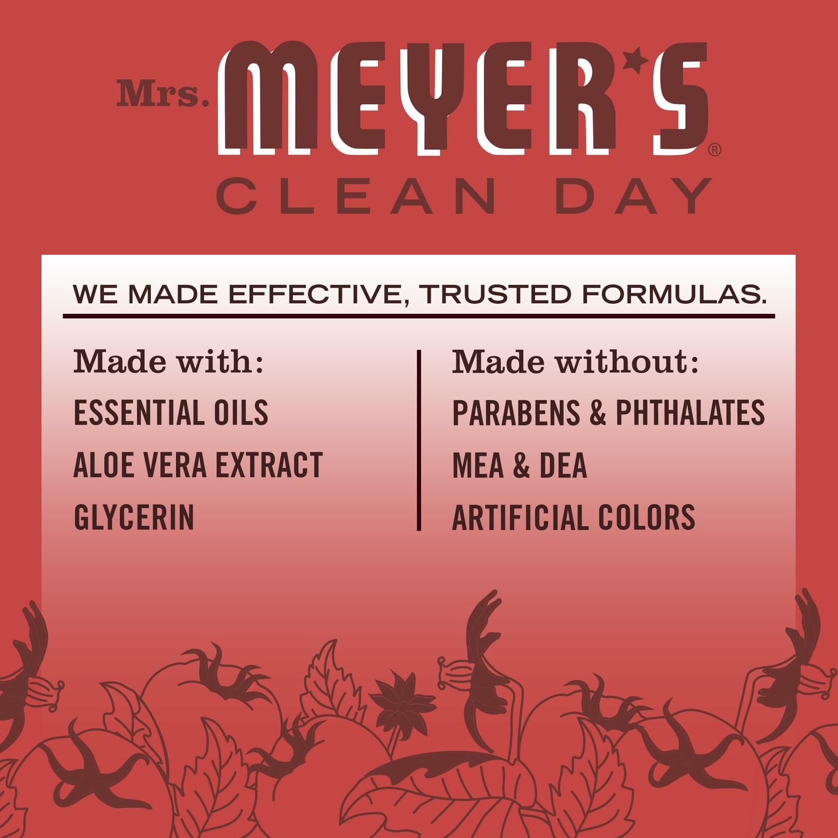 Mrs. MEYER'S CLEAN DAY Liquid Dish Soap Tomato Vine Scent 16oz Bottle