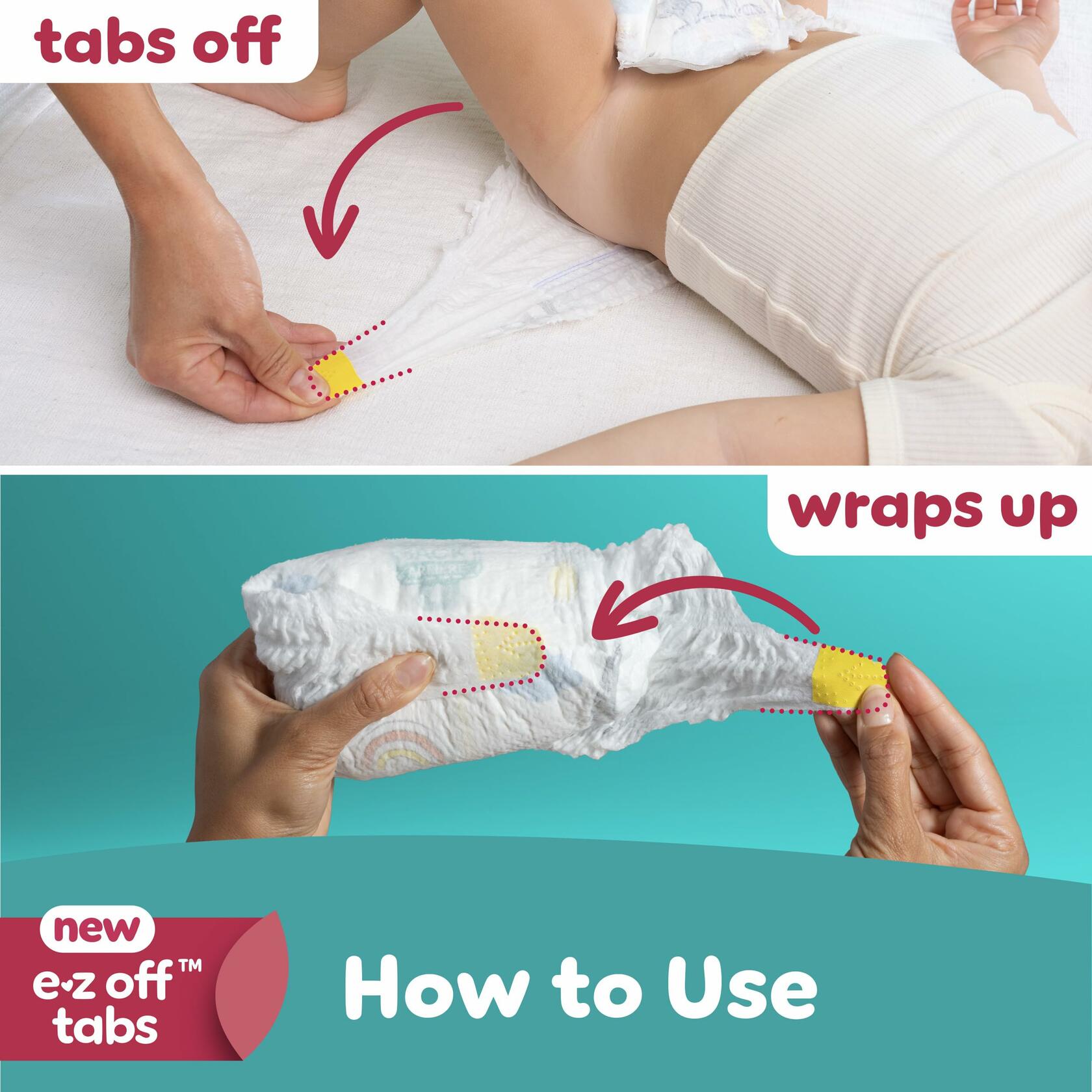 Pampers Swaddlers 360° Diapers White Leakproof Comfy Dry 17 Count Size 5