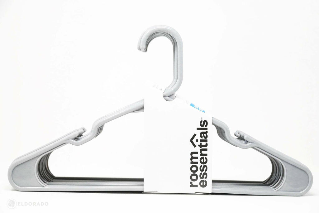 Room Essentials Plastic Adult Hangers Grey 18-count