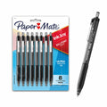 Paper Mate 300RT Effortless Glide Ballpoint Pens Medium 1.0mm Black Ink 8 Count