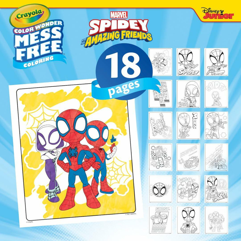 Crayola Spiderman Color Wonder Coloring Set 18 Mess Free Pages for Kids