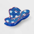Americana Cowboy Hat Hair Claw Clip Red White Blue Patriotic Accessory